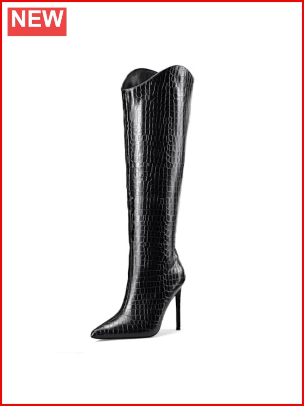 Women's Pointed Toe Knee High Stiletto Heel Tall Boots